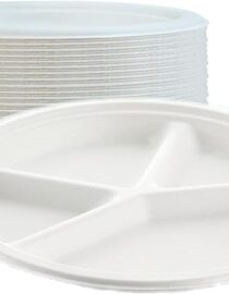 12 inch 4-Compartment Round Plate