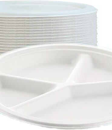 12 inch 4-Compartment Round Plate