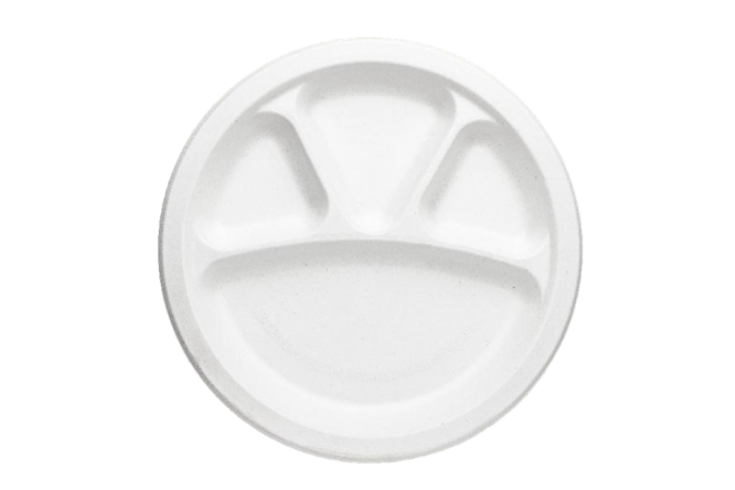 11 inch 4-Compartment Round Plate