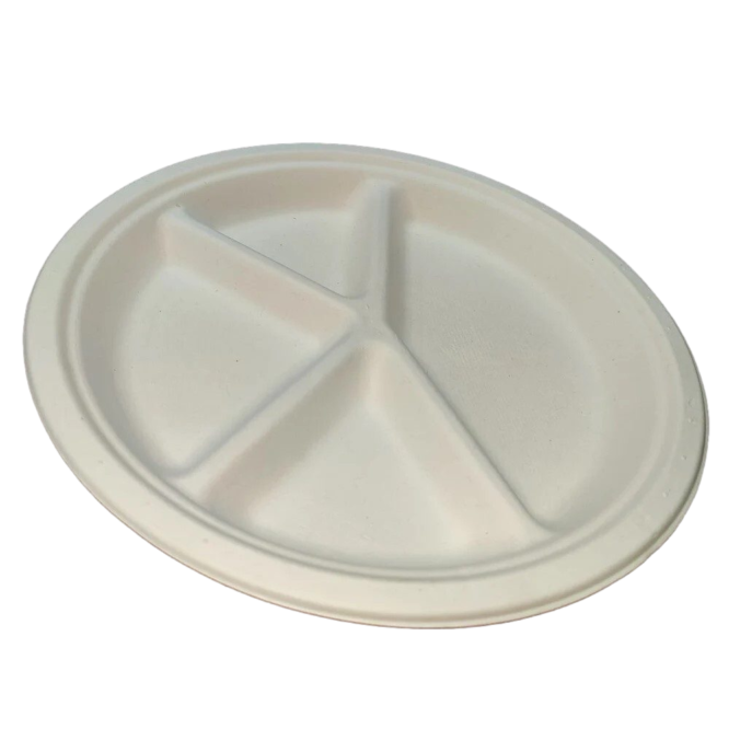 12 inch 4-Compartment Round Plate