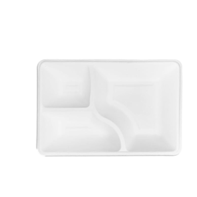3-Compartment Rectangle Meal Tray