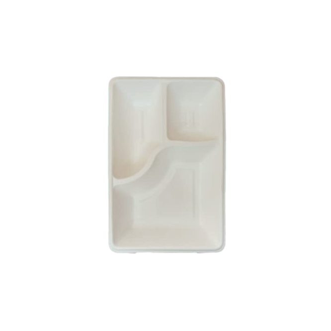 3-Compartment Rectangle Meal Tray