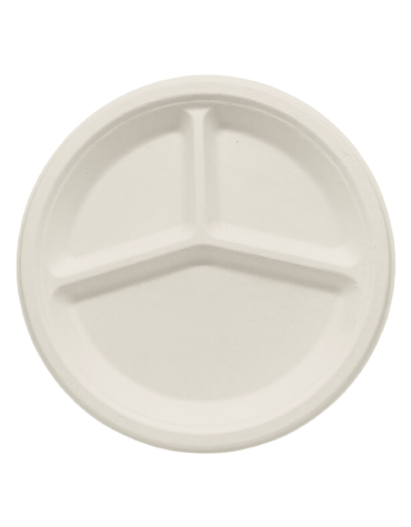 10 inch 3-Compartment Round Plate